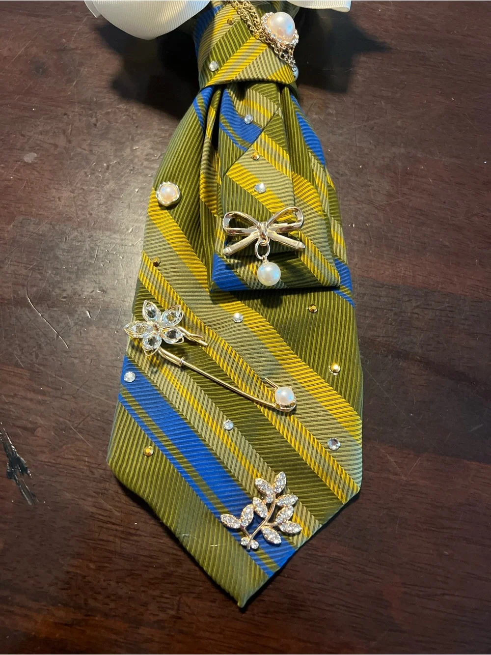 ✨ One-of-a-Kind Upcycled Necktie Necklace & Bow Accessory ✨